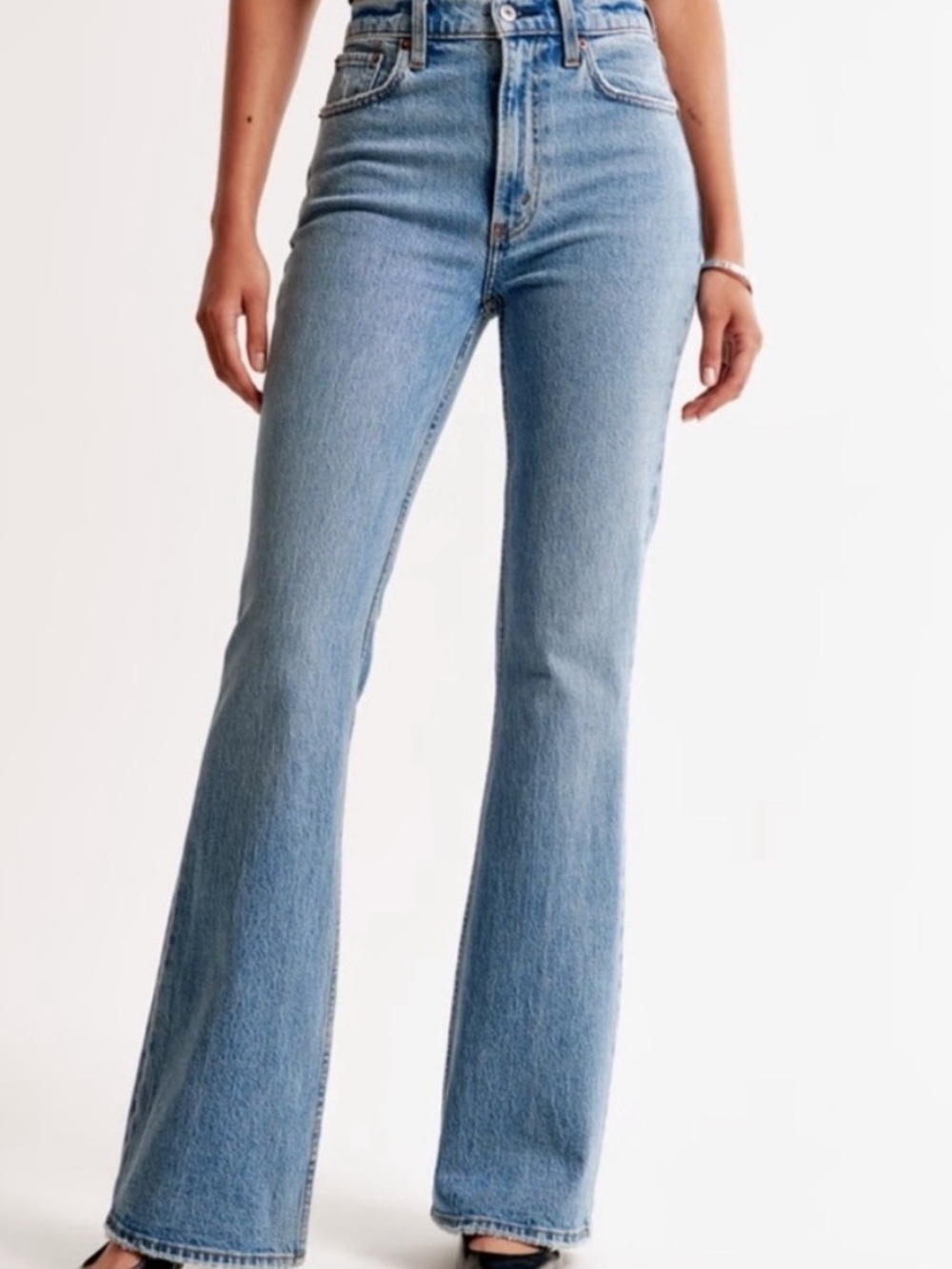 Abercrombie & Fitch Mid Wash Flared Jeans